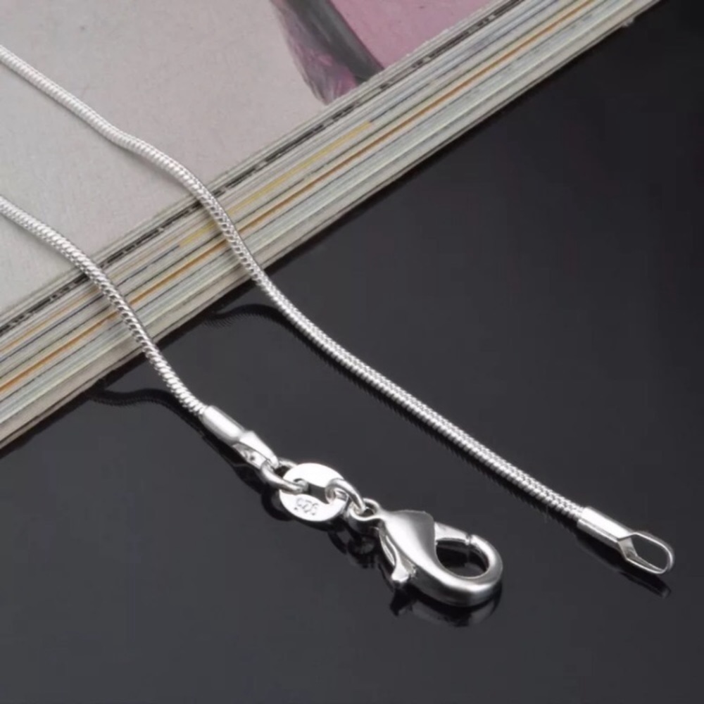New S925 Sterling Silver Snake Necklace - Picture 5 of 5